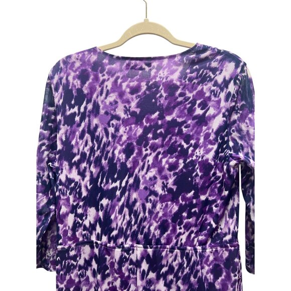 Coldwater Creek Lavender Fields Mesh Wrap Dress - Picture 5 of 6